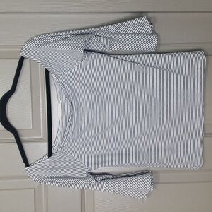 Hippie laundry boho square neck top size large